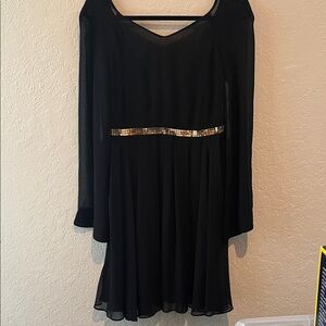 Versace Black Dress with Gold Detail